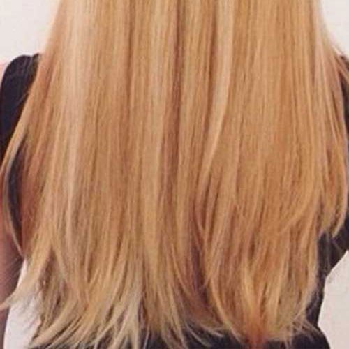 Smooth straight hair after a Brazilian blowout